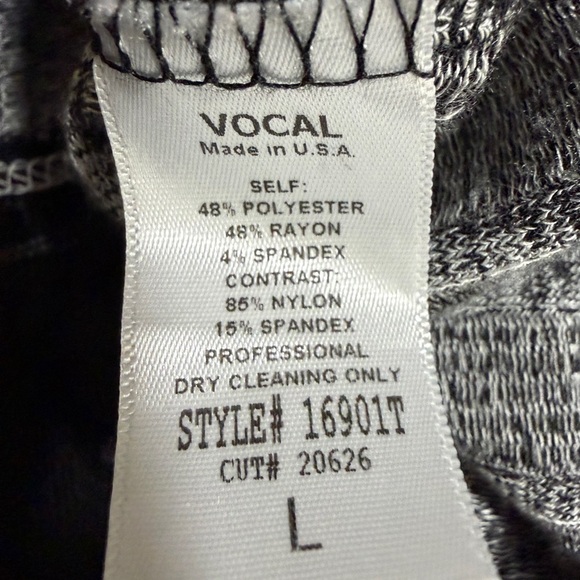 Vocal Embellish Boho Gray & Black Lace Hi-Lo Tunic Top Size L - Whimsigoth Style - Picture 9 of 9